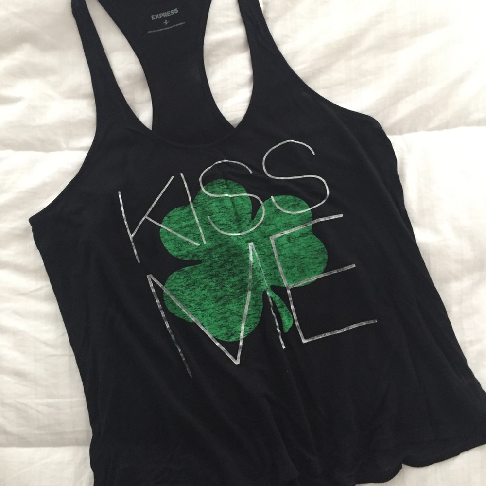 Express Kiss Me Racer Back Tank Top - Picture 2 of 4